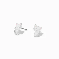 Clous d'oreilles chat blanc