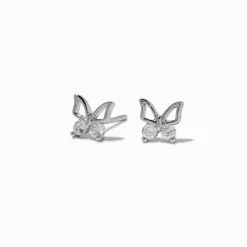 Clous d'oreilles contour papillon en zircon cubique