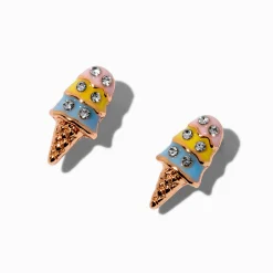 Clous d'oreilles cornet de glace pastel