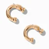Clous d'oreilles devant-derrière incurvés couleur dorée
