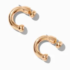 Clous d'oreilles devant-derrière incurvés couleur dorée