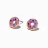 Clous d'oreilles donut lilas