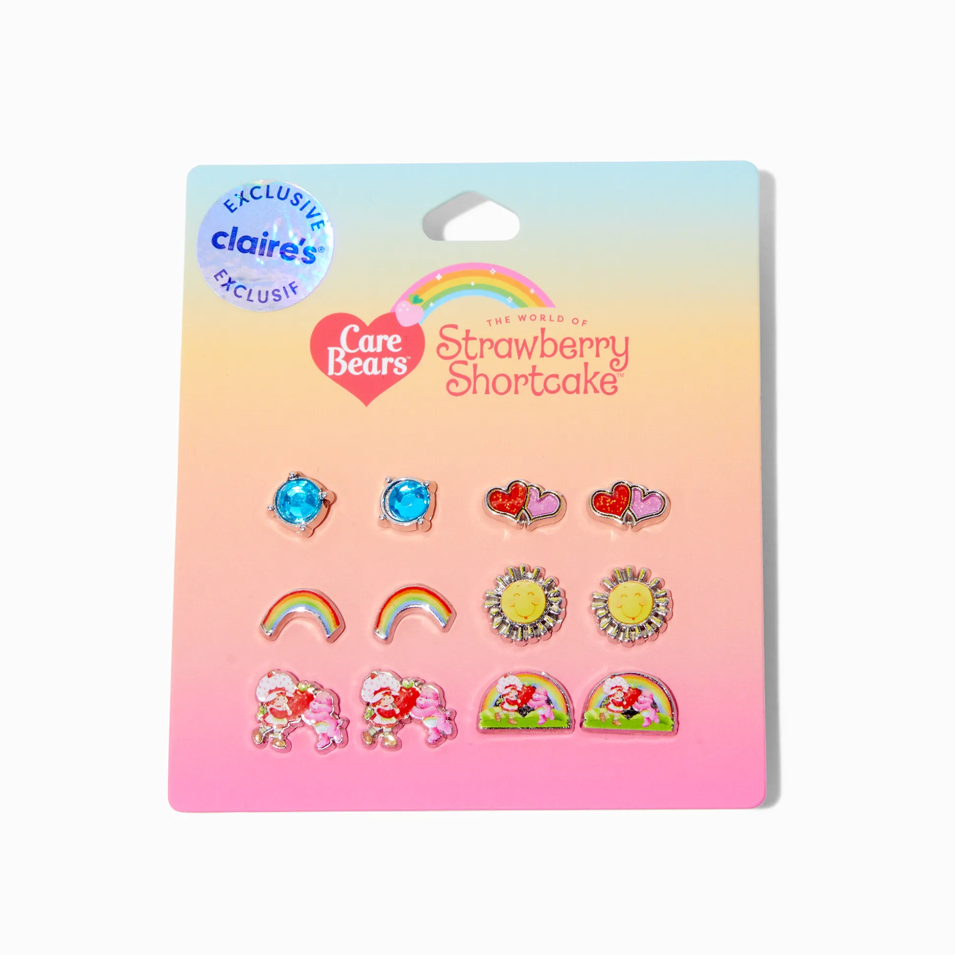 Clous d'oreilles en exclusivité chez Claire's Bisounours™ x Charlotte aux fraises™ - Lot de 6