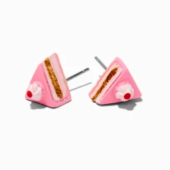 Clous d'oreilles gâteau à étages roses