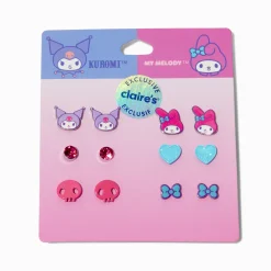 Clous d'oreilles My Melody™ et Kuromi™ en exclusivité chez Claire's Sanrio® - Lot de 6