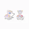 Clous d'oreilles ours en peluche holographiques