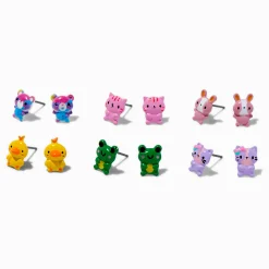 Clous d'oreilles petits animaux - Lot de 6