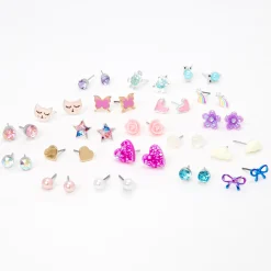 Clous d'oreilles printaniers violets - Lot de 20