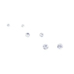 Clous d'oreilles ronds - 2 mm, 3 mm, 4 mm