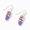 Clous d'oreilles strass mystiques 2,5 cm violets