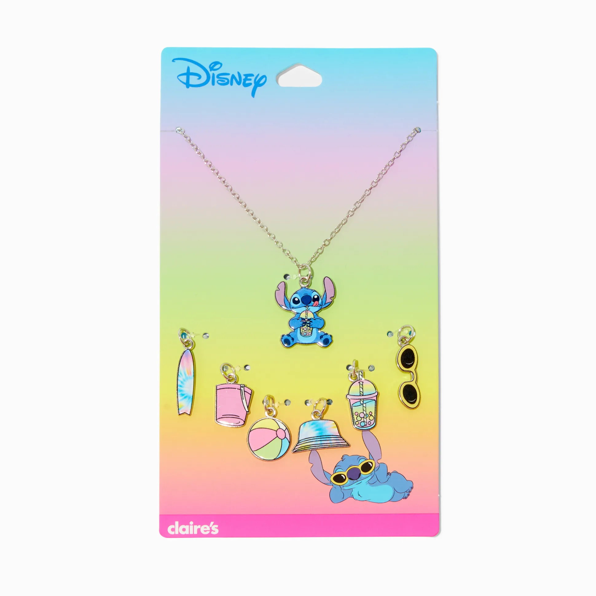 Collier à breloques d'été en exclusivité chez Claire's Disney Stitch