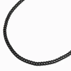 Collier à maillons gourmette noir