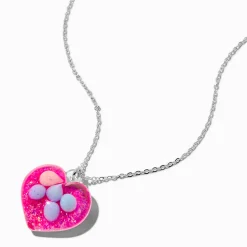 Collier à pendentif cœur rose Claire's Club