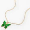 Collier à pendentif d’humeur papillon couleur dorée