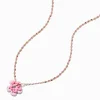 Collier à pendentif fleur rose