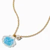Collier à pendentif shaker coquillage bleu Claire's Club