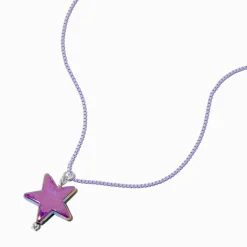 Collier à pendentif étoile violet