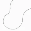 Collier de chaîne satellite en acier inoxydable couleur argentée