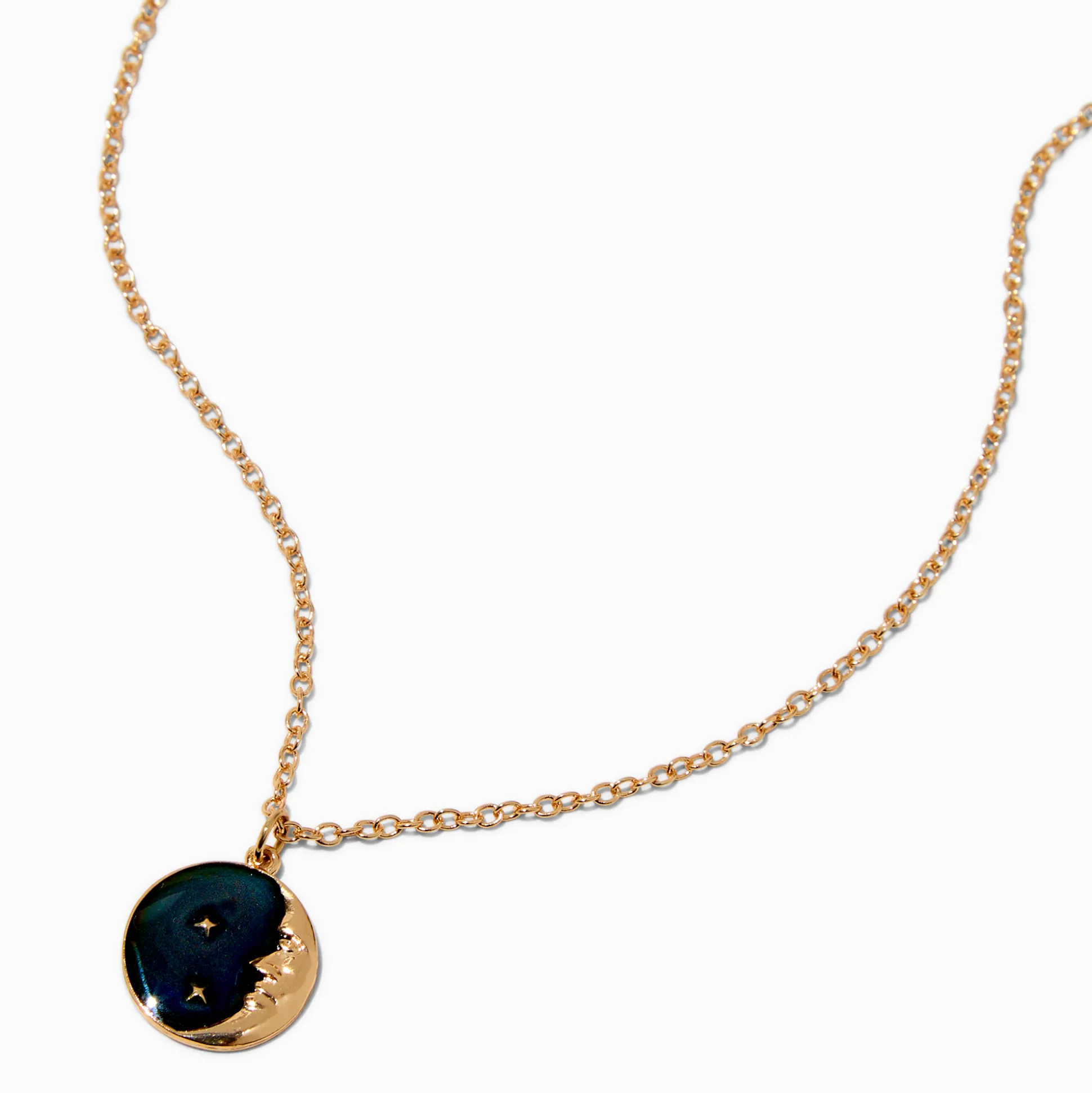 Collier d’humeur à pendentif croissant de lune