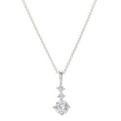 Collier délicat à pendentif en zircon d'imitation cubique