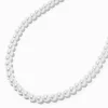 Collier en perles d'imitation blanches