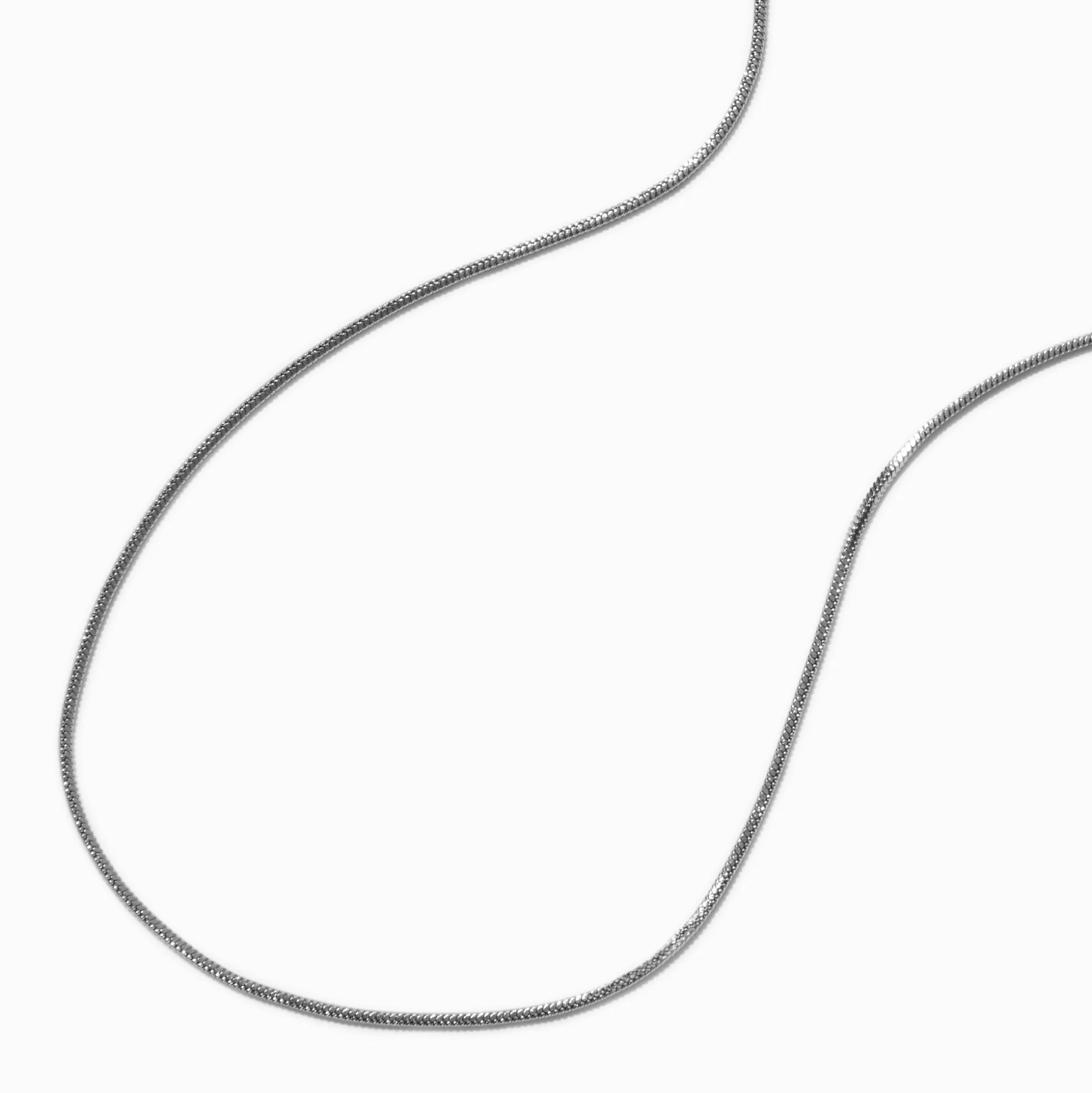 Collier mini chaîne serpent en acier inoxydable couleur argentée