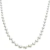 Collier perles d'imitation graduées