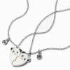 Colliers à pendentif cœur fendu panda best friends - Lot de 2