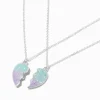Colliers à pendentif cœur fendu « Big Sis & Little Sis » best friends - Lot de 2