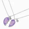 Colliers à pendentif cœur fendu ombre de papillon best friends - Lot de 2