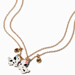 Colliers à pendentif dalmatien best friends - Lot de 2