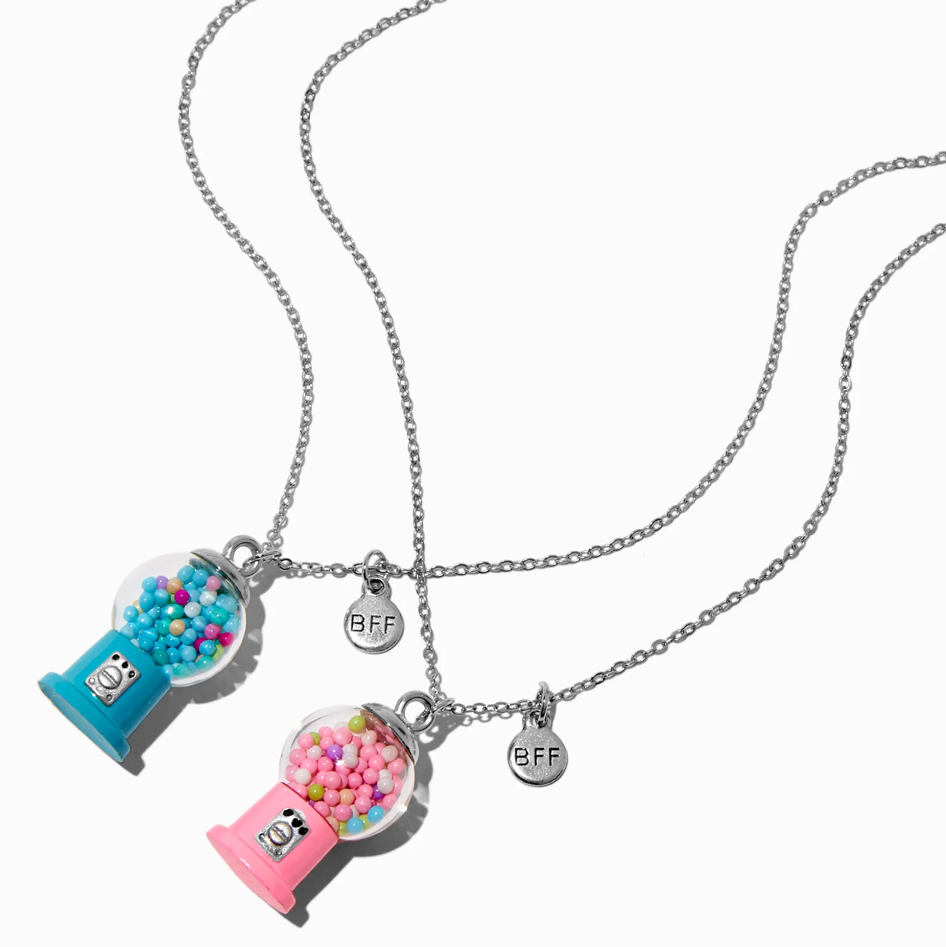 Colliers à pendentif distributeur de chewing-gums best friends - Lot de 2