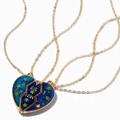 Colliers à pendentif d'humeur cœur étoile best friends - Lot de 3