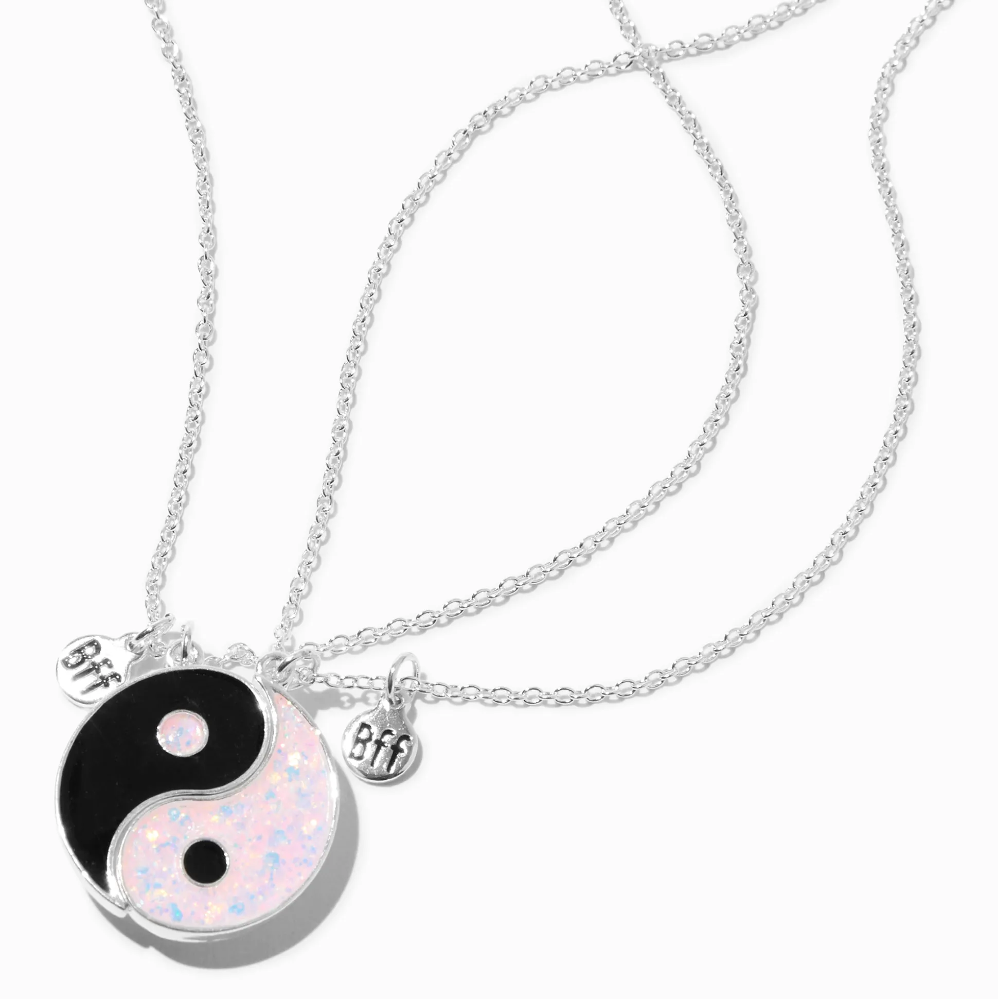 Colliers à pendentif qui changent de couleur en réaction aux UV yin et yang best friends - Lot de 2