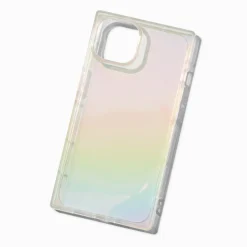 Coque de portable carrée holographique - Compatible iPhone® 13/14/15