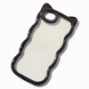 Coque de portable ondulée avec bordure chat noir - Compatible avec iPhone® 6/7/8/SE