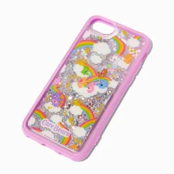 Coque de protection pour portable shaker à sequins Bisounours™ - Compatible avec iPhone® 6/7/8/SE