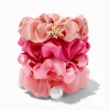 Coral Mixed Hair Scrunchies - 4 Pack