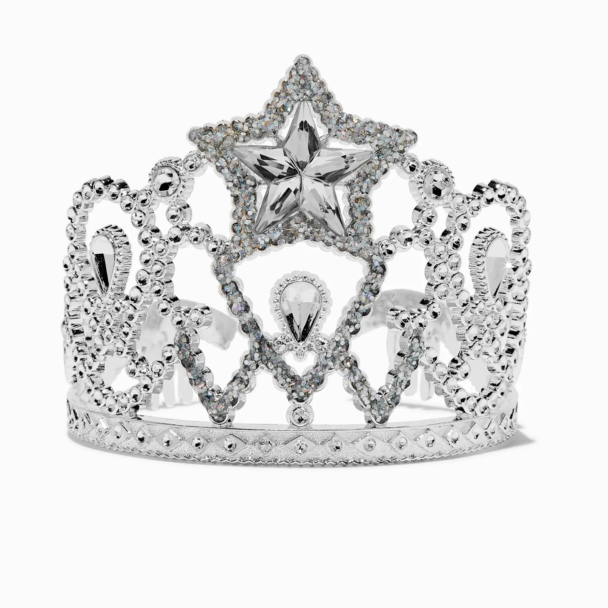 Couronne couleur argentée étoilée Claire's Club