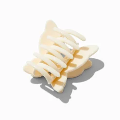 Cream Butterfly Medium Hair Claw