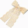 Cream Lace Hair Bow Clip