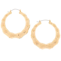 Créoles bambou 60 mm couleur dorée