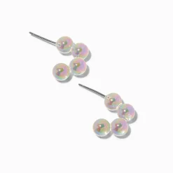 Créoles bulles en lucite transparentes