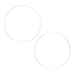 Créoles fines 60 mm couleur argentée