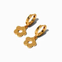 Créoles huggies marguerite couleur dorée C LUXE by Claire's