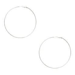 Créoles 100 mm couleur argenté