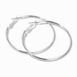 Créoles 50 mm couleur argentée