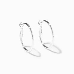 Créoles 30 mm couleur argentée