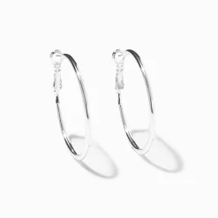 Créoles 40 mm couleur argentée