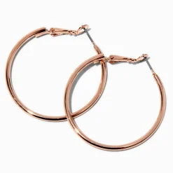 Créoles 40 mm couleur doré rose